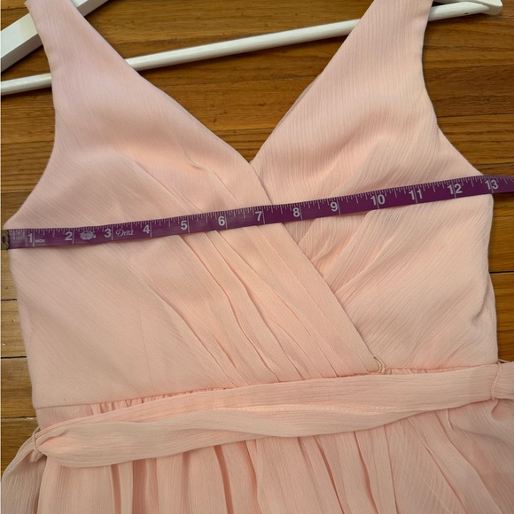 David's Bridal Pink High Low Kids Dress - Picture 7 of 9
